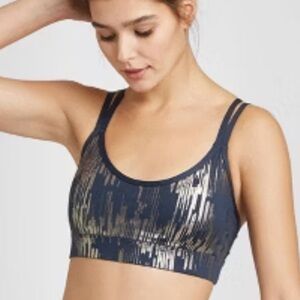 JoyLab Navy and Silver Sports Bra